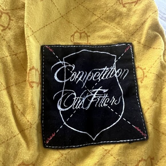 Denim Kruz Yellow Argyle Graphic T-shirt Crest Patch Retro Preppy Baggy Men’s 4X - Picture 8 of 12